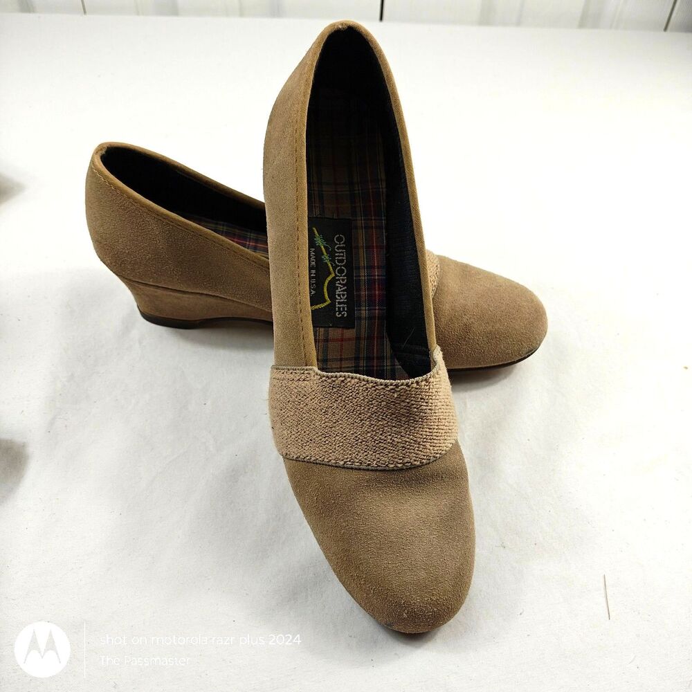 VTG Women's Daniel Green OUTDORABLES Wedge Slip-on Shoes US Size 7 Narrow